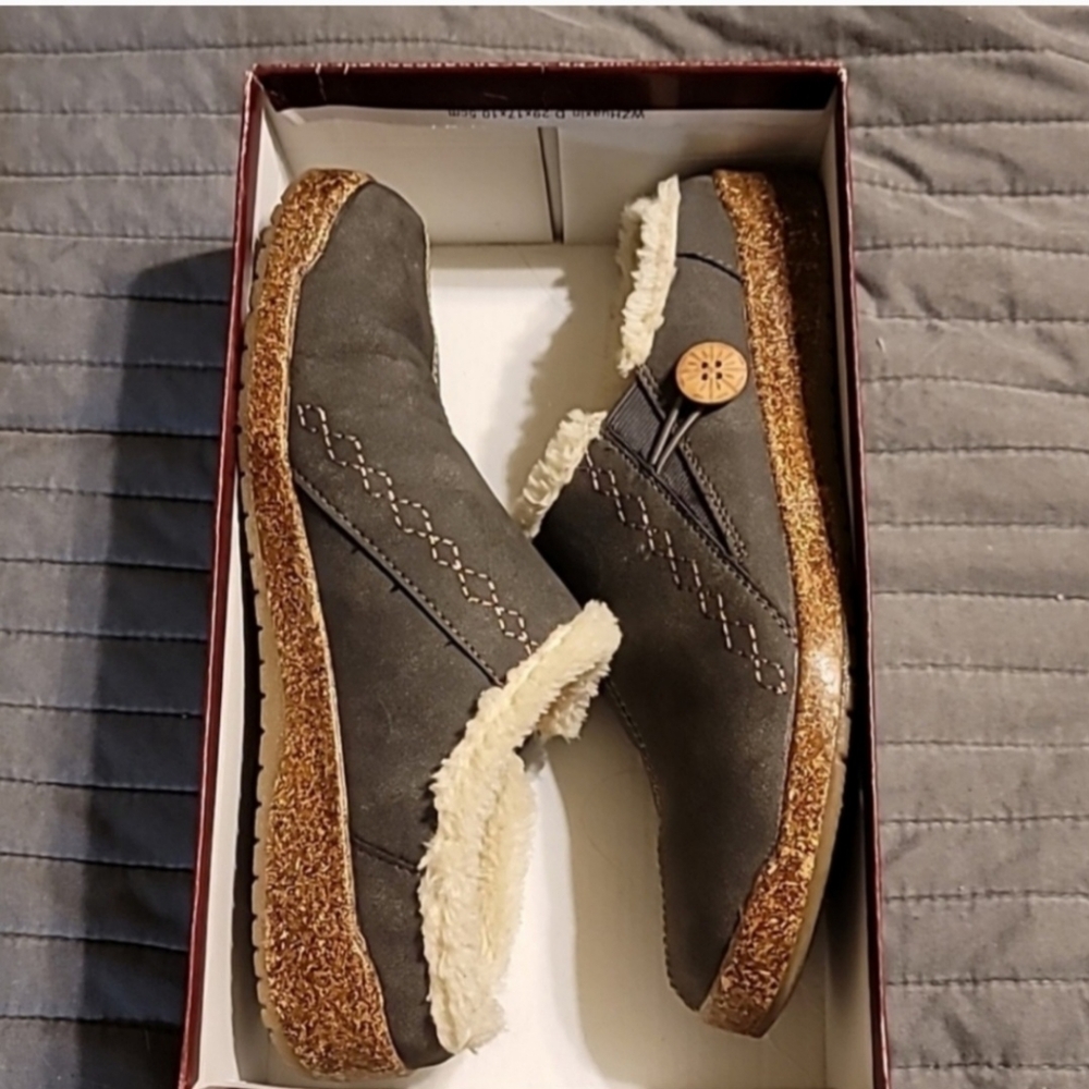 Drexelite fur lined mule gray 7.5